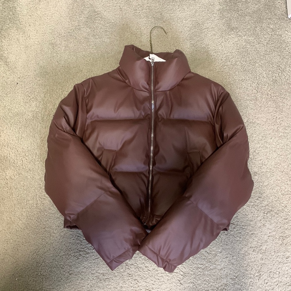 12th Tribe x TheSaltyBlonde faux leather puffer